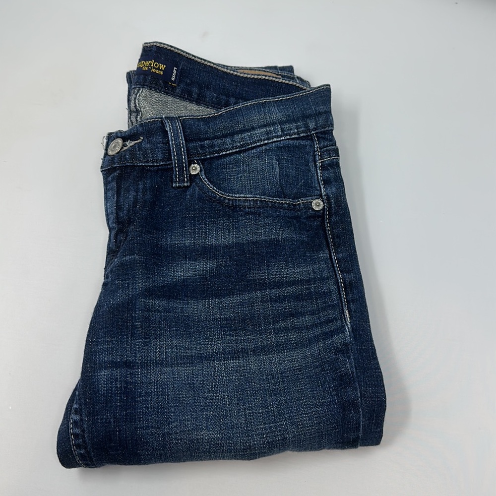 Levi’s womens 1M blue denim too super low denim skinny jeans